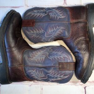 Men’s Ariat boots 10.5 D western slip and oil resistant work dark brown